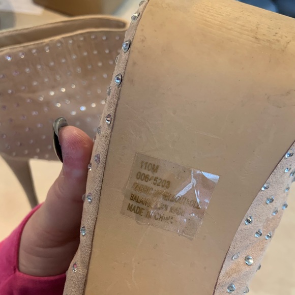 Gorgeous Rhinestone Tan High Heels 👠 - Picture 6 of 7